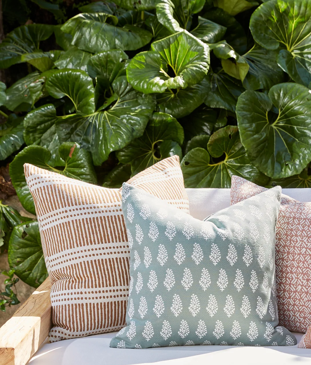 Dash Dot Pillow Cover in Rattan, Walter G Pillows, Decorative Throw Pillows